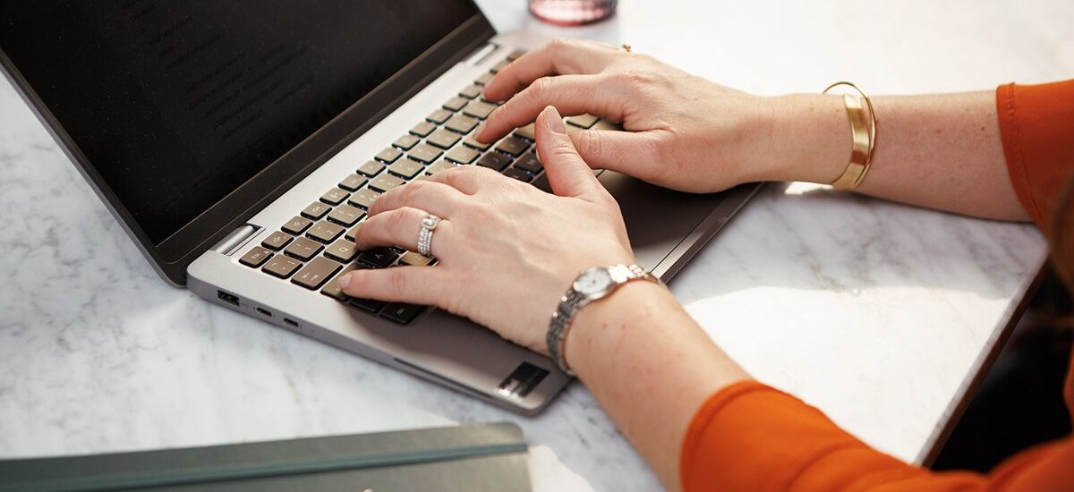 Person using laptop
